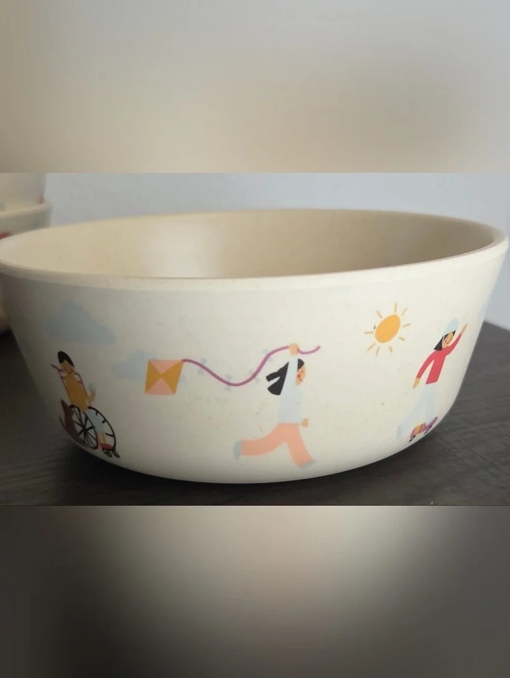 Pillowfort Set of 4 Bamboo Kids Bowls Outdoor Picnic BPA Free